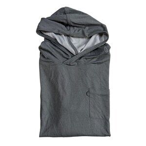 MuskOx Long Sleeve Hooded Pullover Shirt (Light Grey) - Size Large